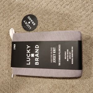 NEW Lucky Brand Jersey Knit pillowcases (2) NEW - VISCOSE BLEND JERSEY KNIT